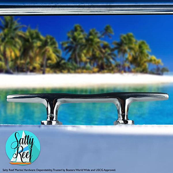 thumbnail image 2 of Boatfittings 316 Stainless Steel Boat Cleat – 4-Hole, Polished Finish, Free Shipping 2 of 4