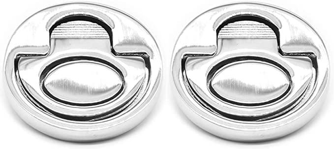 Polished Stainless Steel  Hatch Pull Rings- Set of 2