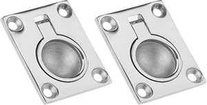 Polished Stainless Steel  Hatch Pull Rings- Set of 2